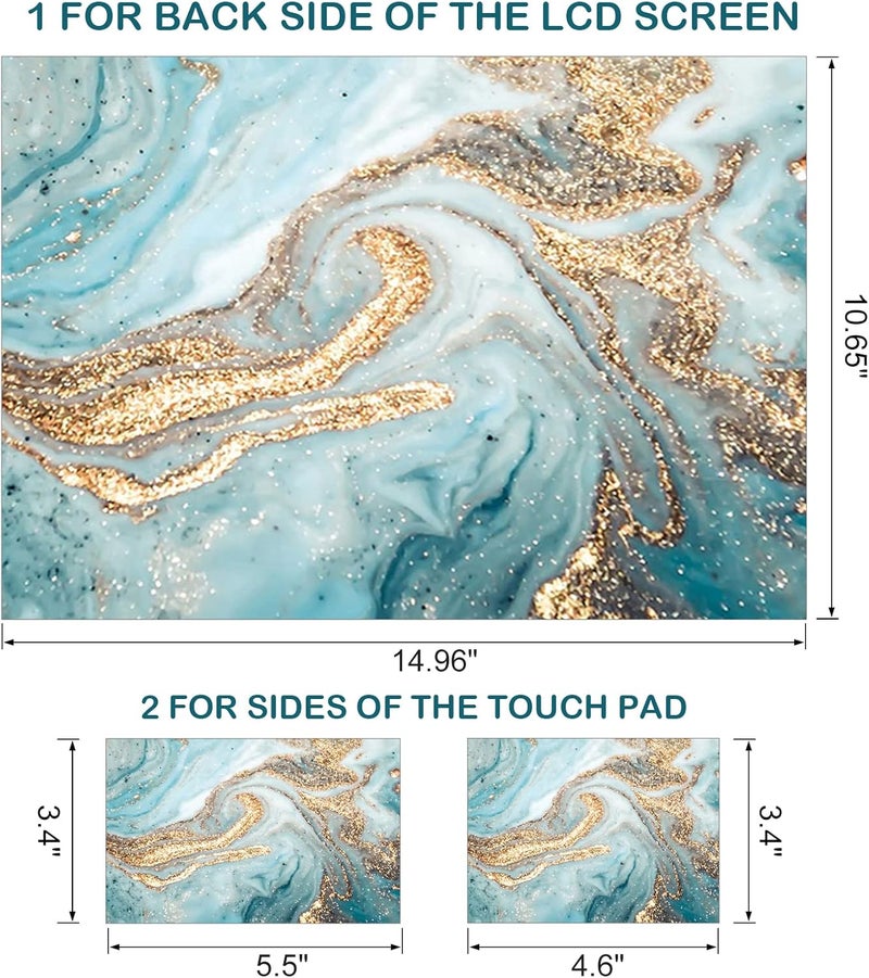 DINKY Laptop Skin Sticker Decal, 12" 13" 13.3" 14" 15" 15.4" 15.6 inch Laptop Universal Reusable Vinyl Skin Stickers Cover Art Decal Notebook PC Personalized Protector-Blue Sand River - Image 2